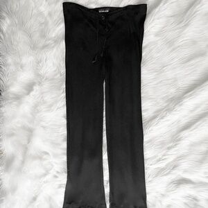 ann demeulemeester black wide leg trouser pants size 38